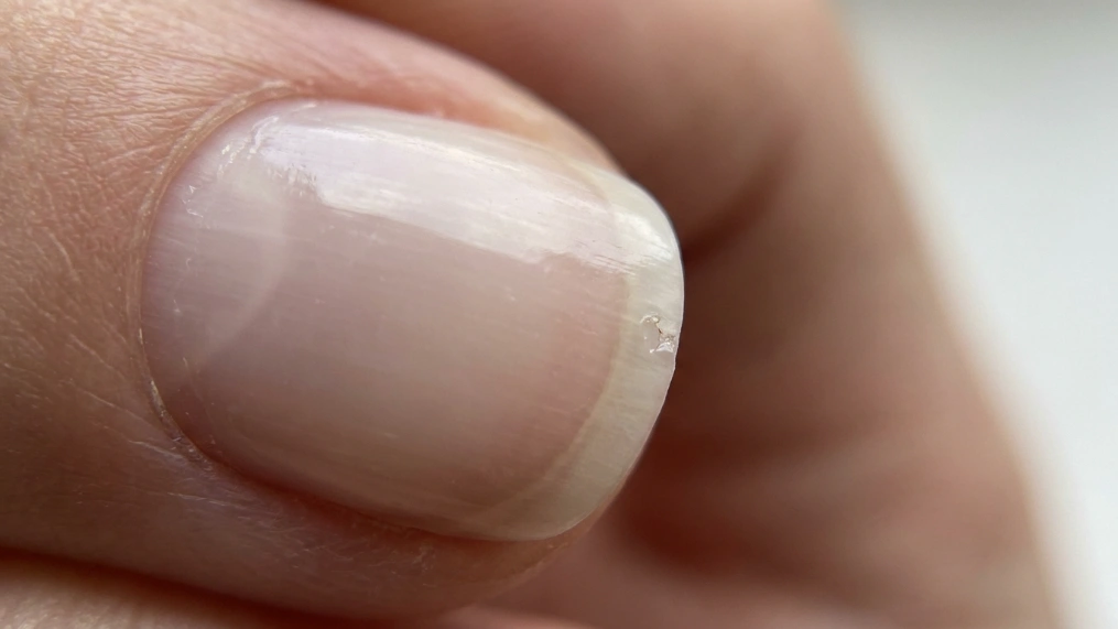 milky nails vs glazed donut nails - chip visibility comparison on sheer finish