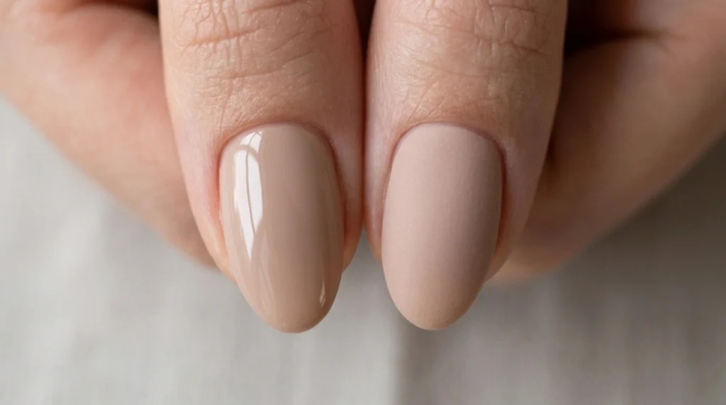 glossy nail light reflection versus matte nail light absorption