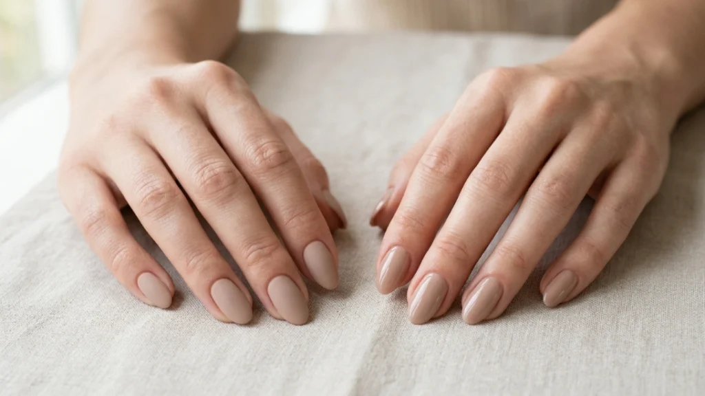 matte vs glossy nails side by side comparison