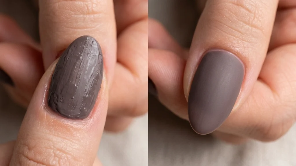 sealing nail tip edge with top coat to prevent chipping