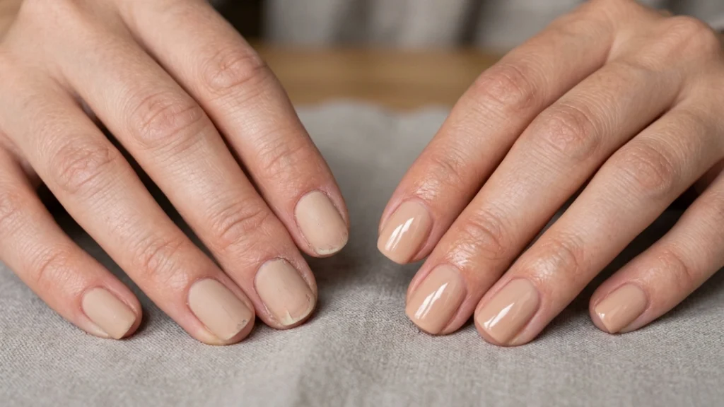 matte nails day 5 wear versus glossy nails day 5 wear