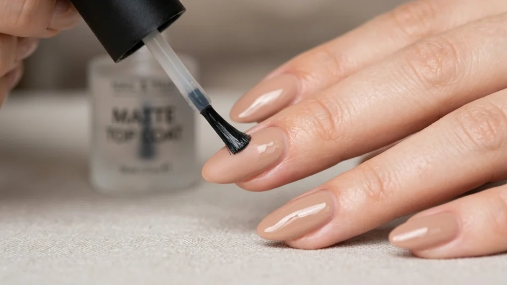 applying matte top coat over sealed glossy base