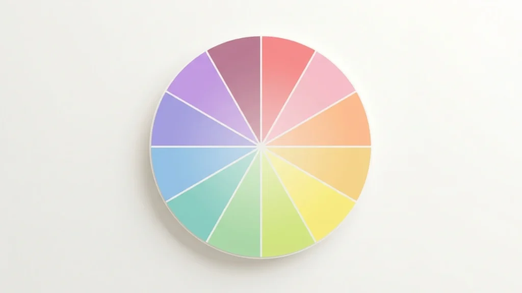 Color wheel showing where dark plum nail polish sits between red and purple