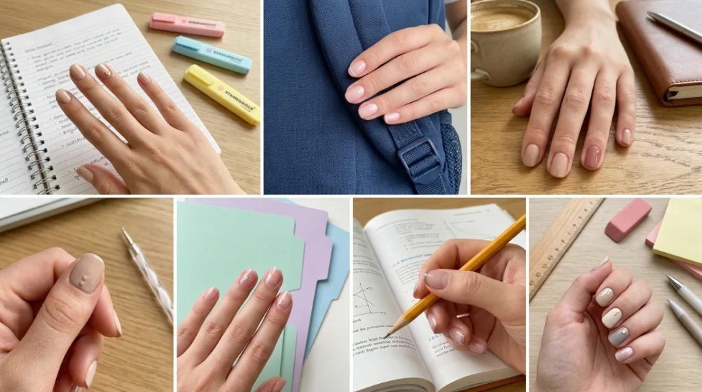 Cute, Subtle Nail Accents for School