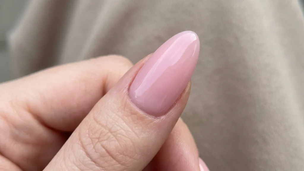 flower nail art for beginners - plain base coat first step
