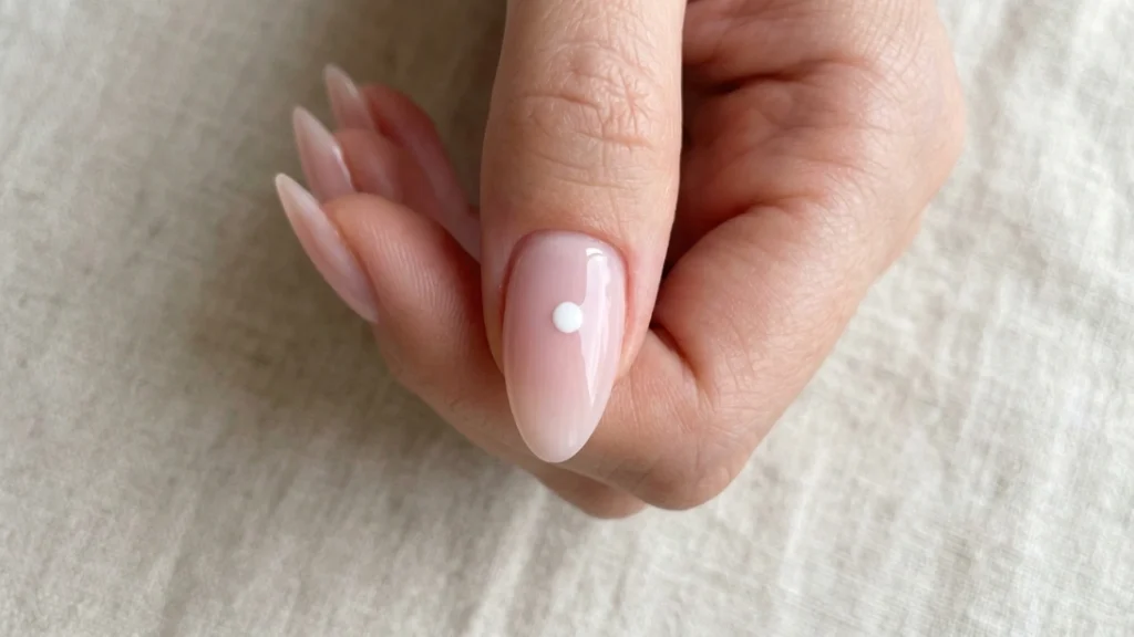flower nail art for beginners - single center dot placed