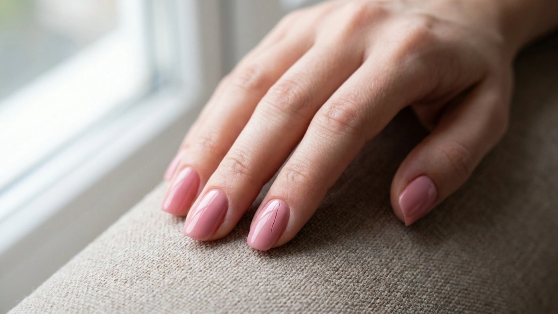why do my nails keep breaking - close-up of a split natural nail