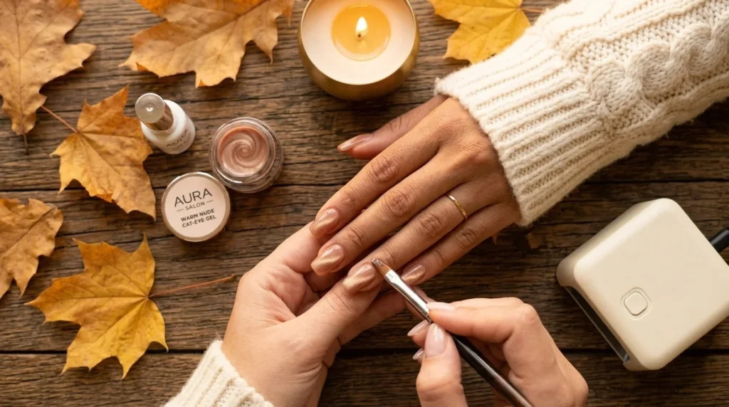 A thin, even layer keeps the shimmer particles free to move