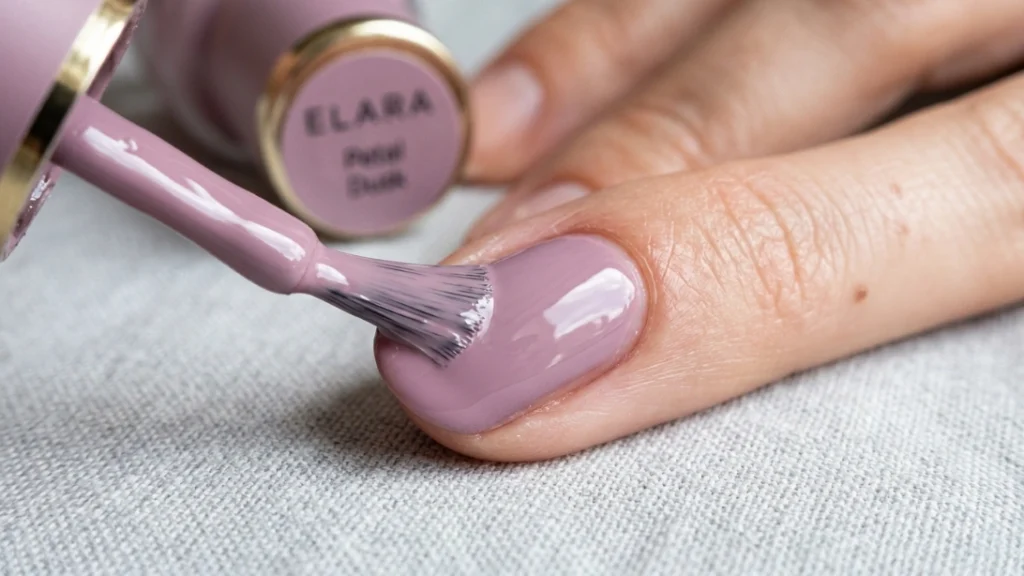 sheer smiley face nails - second sheer mauve coat for full coverage