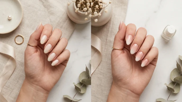 milky nails vs babyboomer side-by-side comparison feature image