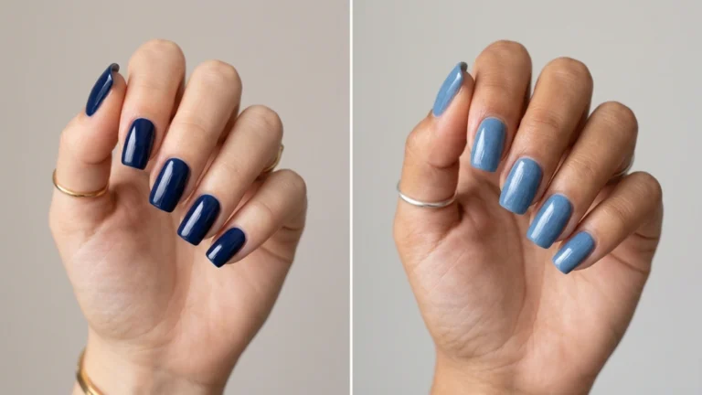 navy vs denim blue nails side-by-side comparison feature image