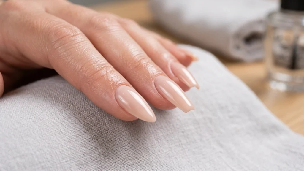 coffin nails for beginners - almond and coffin shape side by side