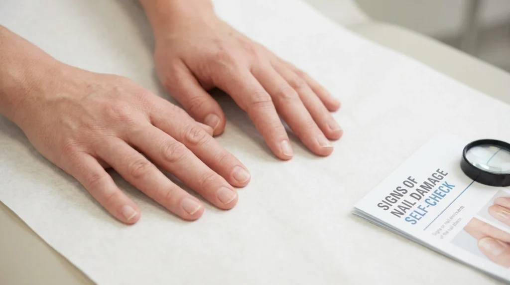 signs of nail damage to watch for - nail shape and curve illustration