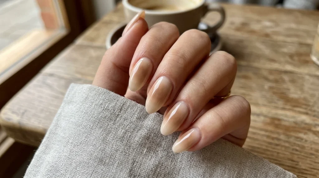 The aura technique concentrates color near the cuticle and fades it toward the tip