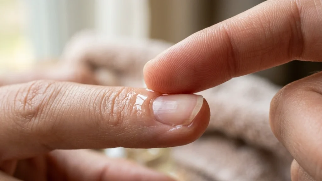 do you need cuticle oil daily - massaging oil into cuticle