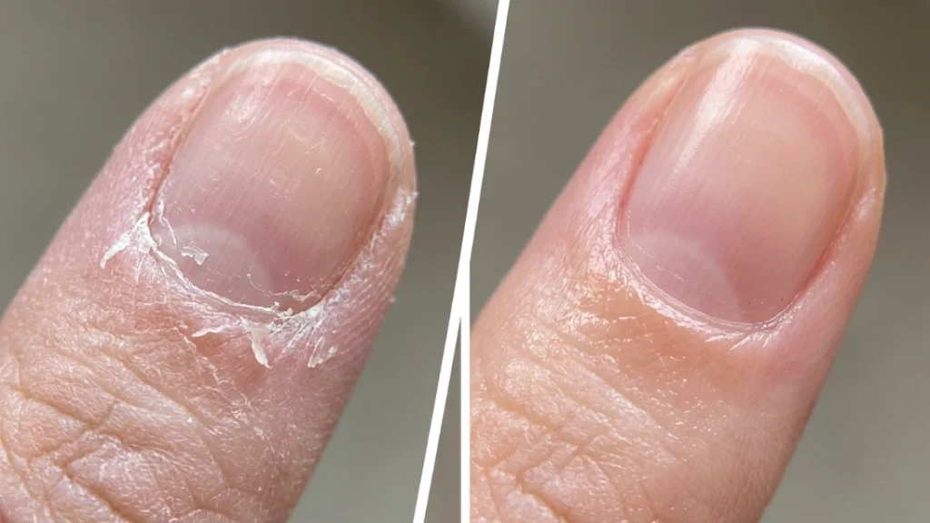 do you need cuticle oil daily - before and after hydration comparison