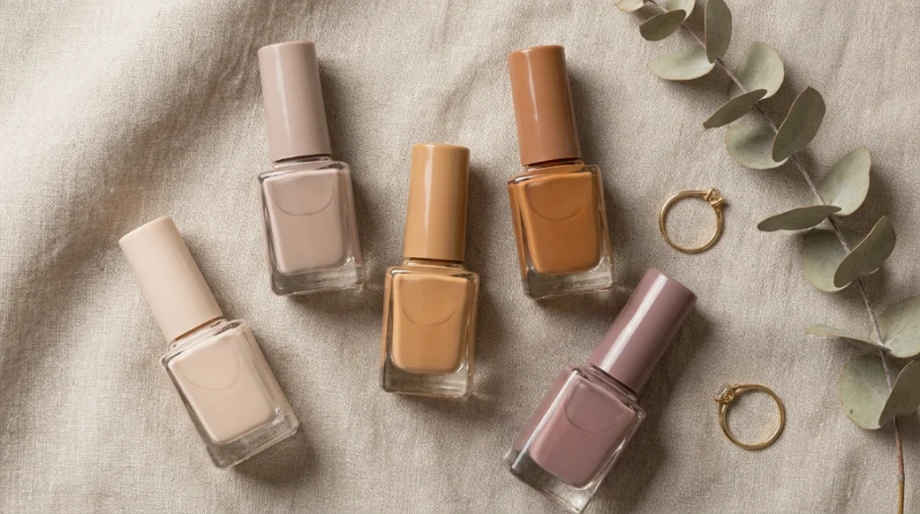 luxury nails color palette polish bottles