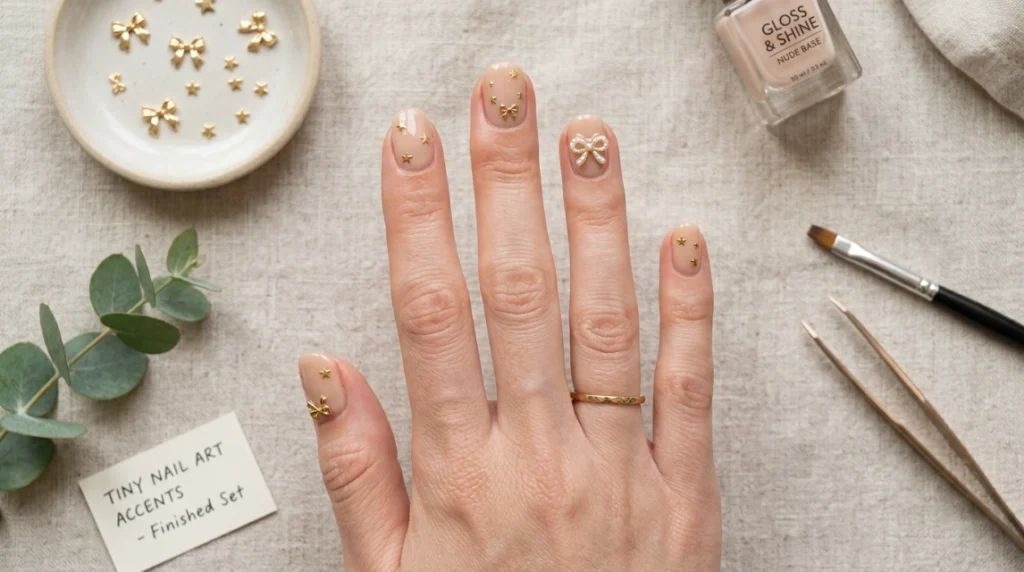 finished tiny nail art accent manicure set