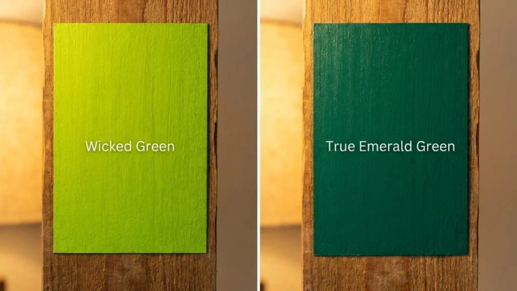 wicked green nails - emerald versus wicked green comparison