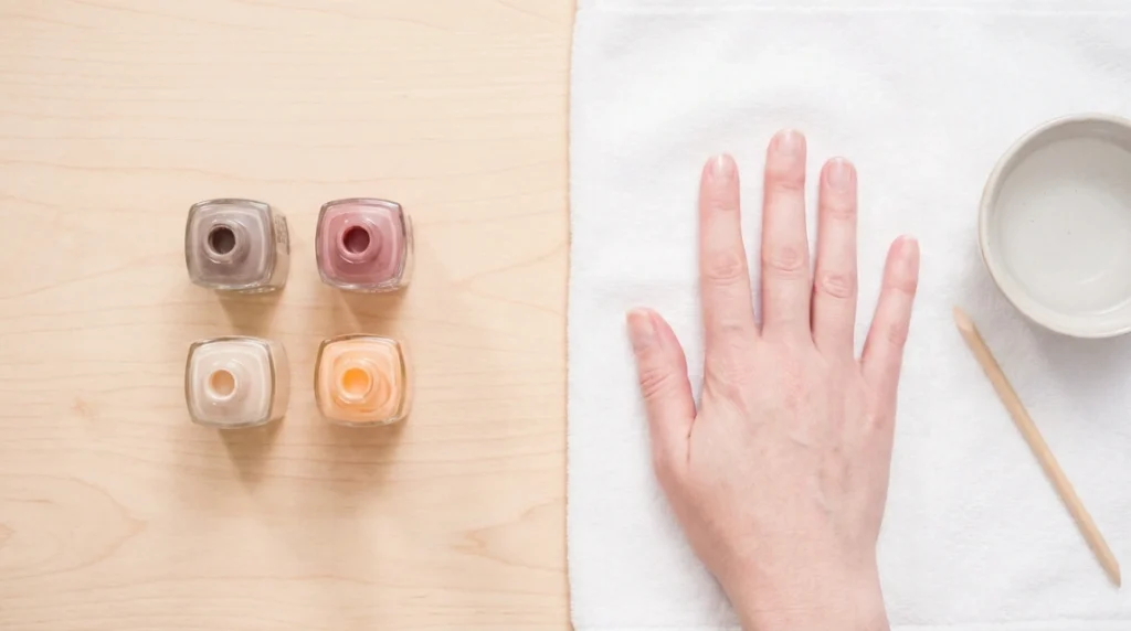 Choosing two to four colors before starting keeps the finished set balanced