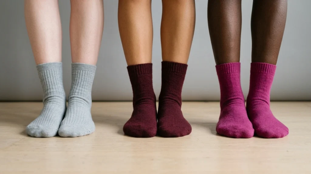 fall toe nail colors shown on different skin tones
