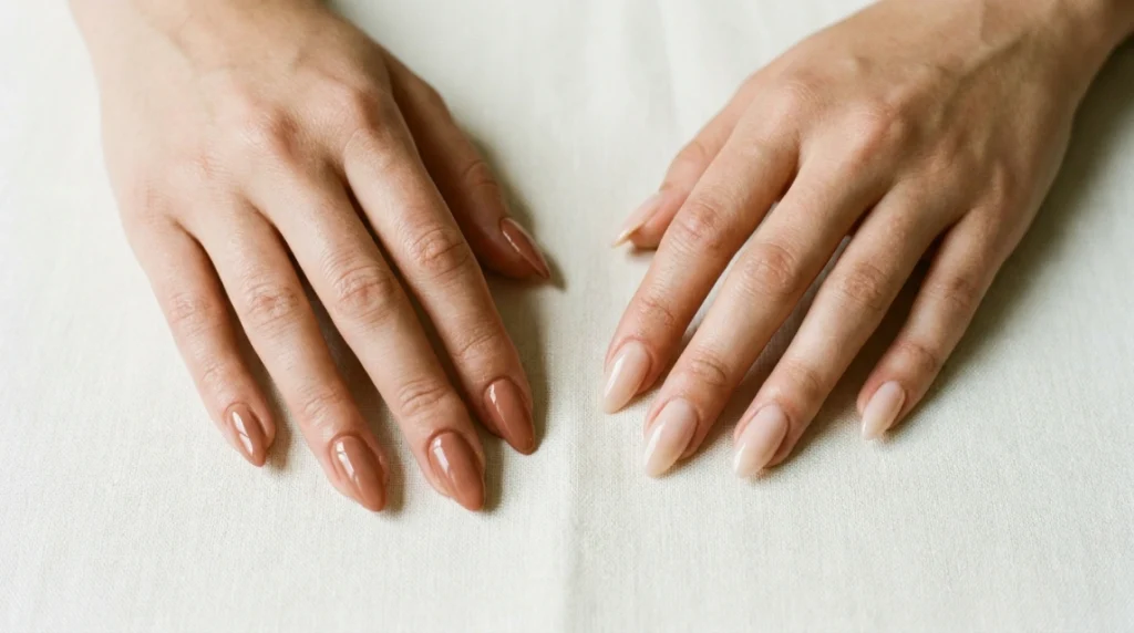 Rather than mixing every nail on both hands