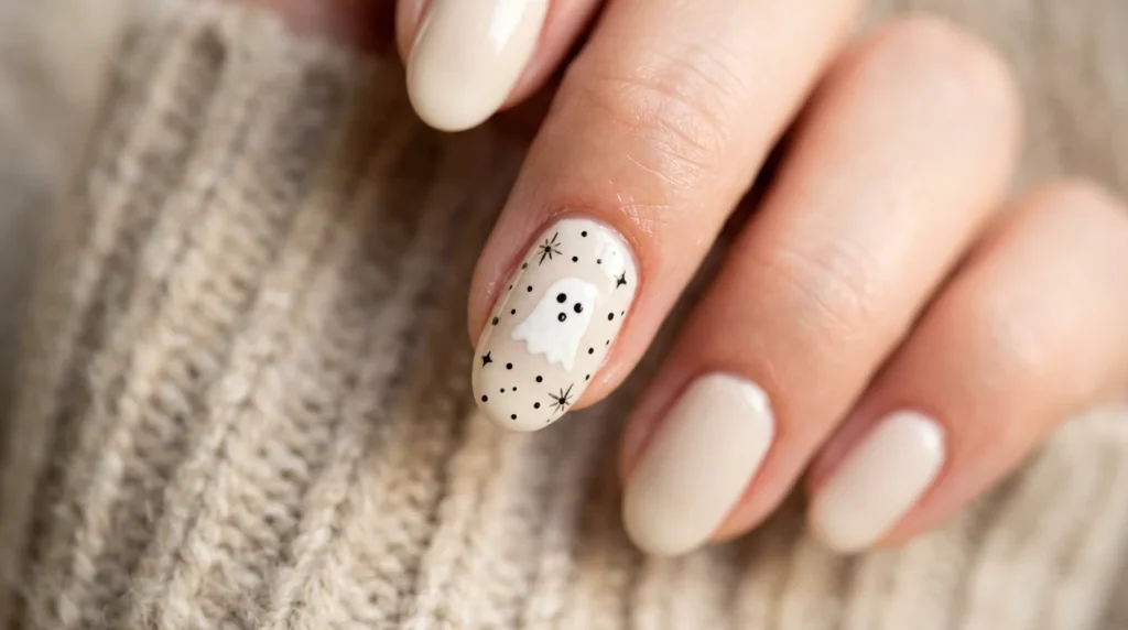 hand-painted-ghost-accent-nail-closeup