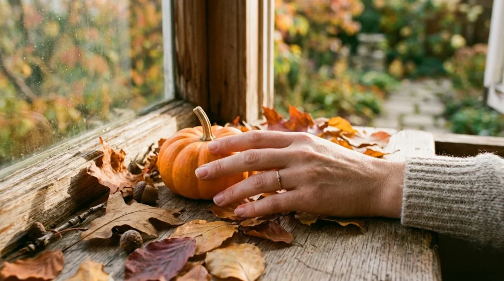 Warm, low-angled October light brings out the soft, muted palette