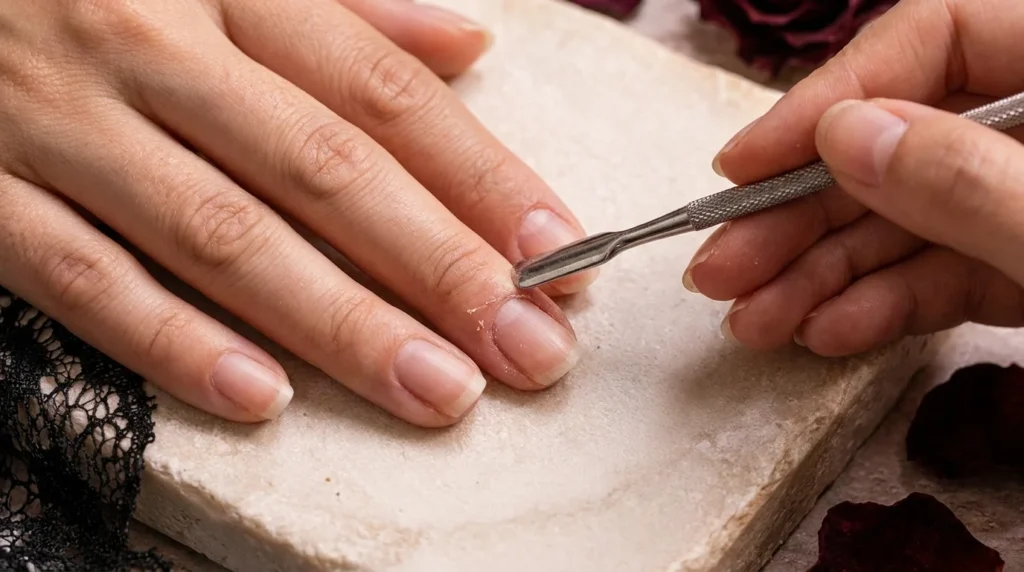 Clean, prepped nails, no polish yet, the real starting point